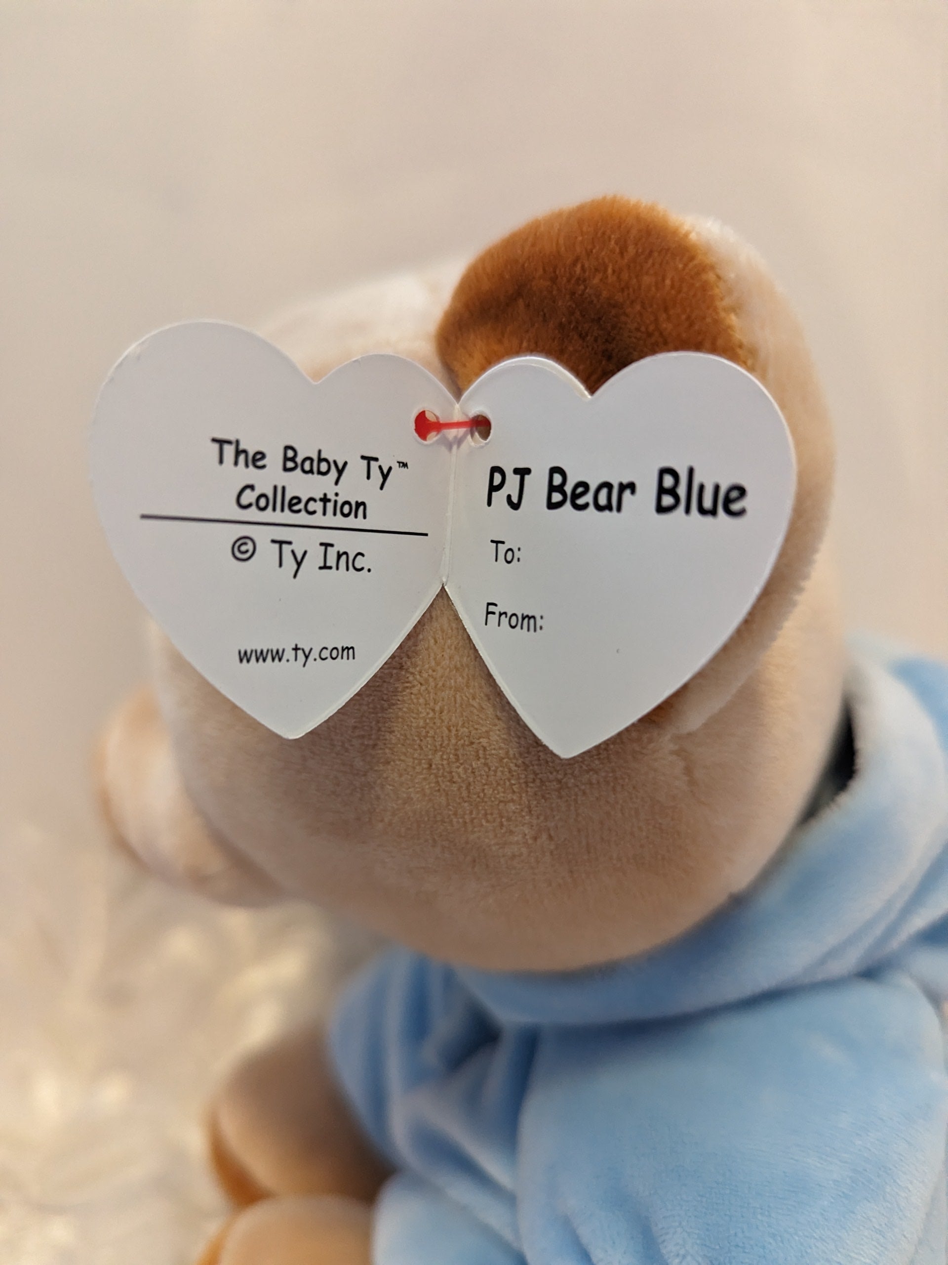 Ty Baby Collection - PJ Bear Blue The Blue Bear (10in) - Vintage Beanies Canada