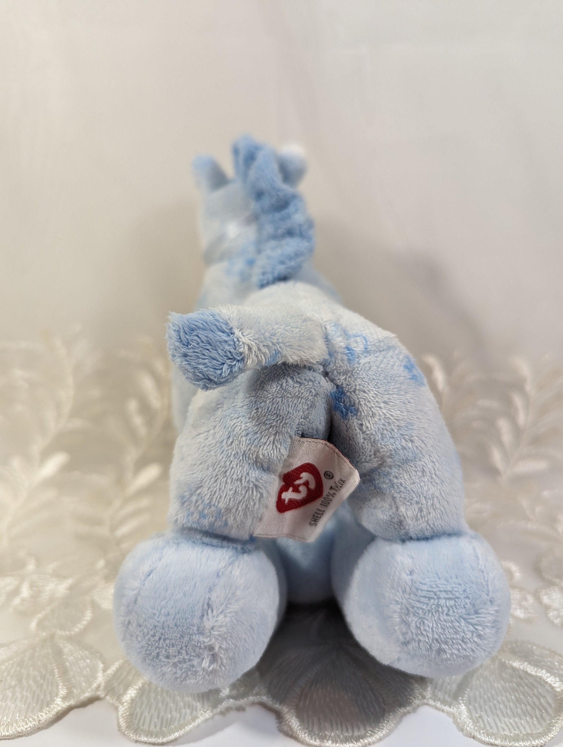 Ty Baby Collection - Pretty Pony The Blue Rocking Horse (7in) No Tag - Vintage Beanies Canada