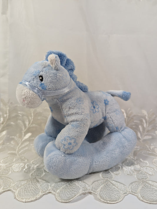 Ty Baby Collection - Pretty Pony The Blue Rocking Horse (7in) No Tag - Vintage Beanies Canada
