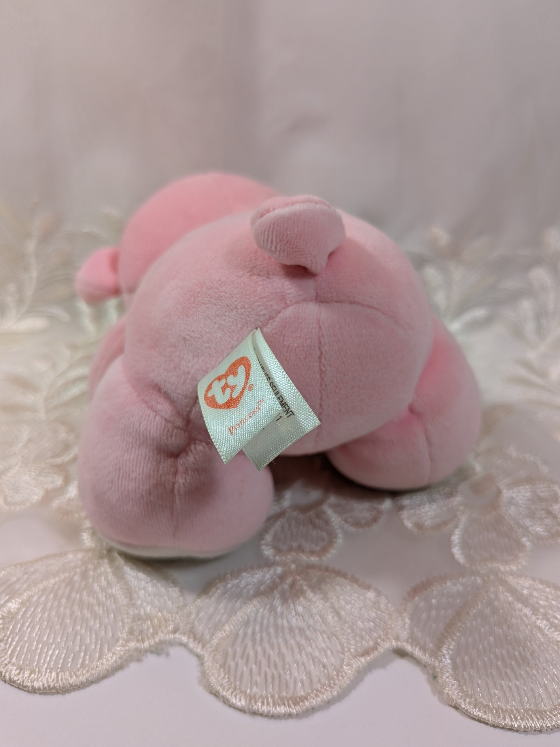 Ty Baby Collection - Princess The Pink Bear (6in) *Rare* No Hang Tag - Vintage Beanies Canada