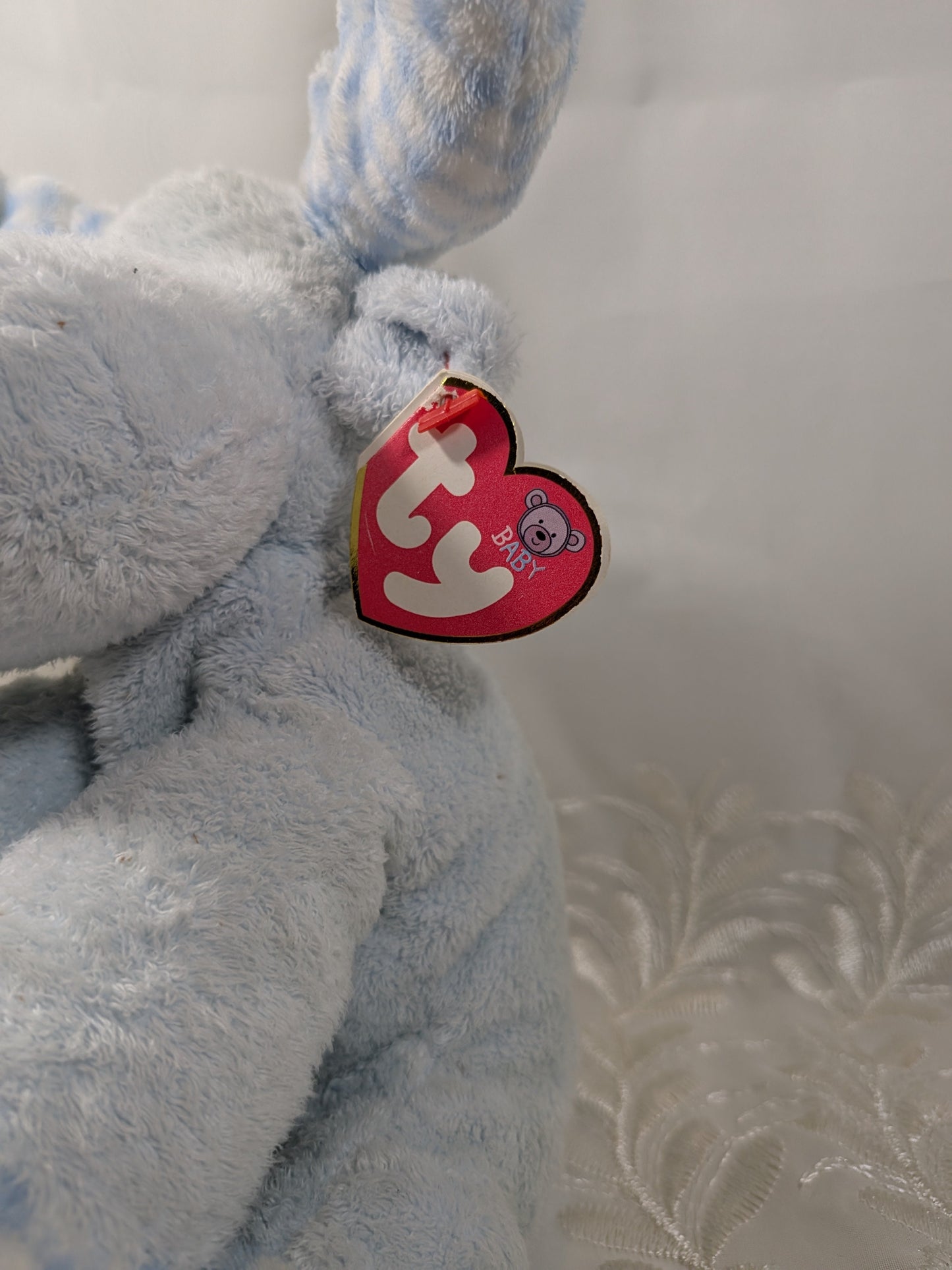 Ty Baby Collection - Twacks The Light Blue Moose (10in) Faded Tag - Vintage Beanies Canada