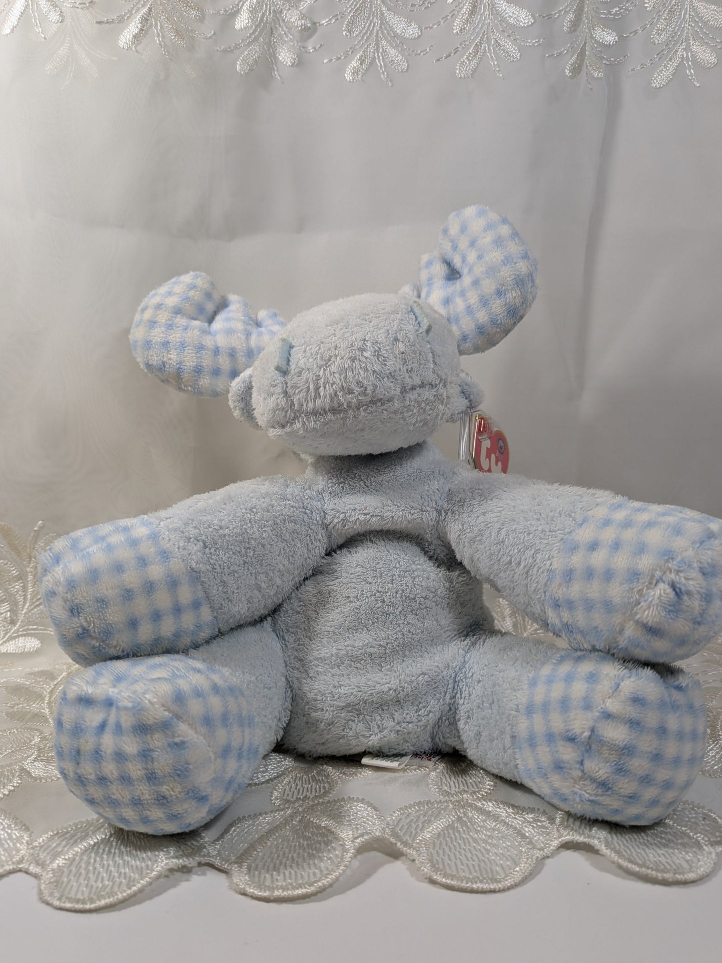 Ty Baby Collection - Twacks The Light Blue Moose (10in) Faded Tag - Vintage Beanies Canada