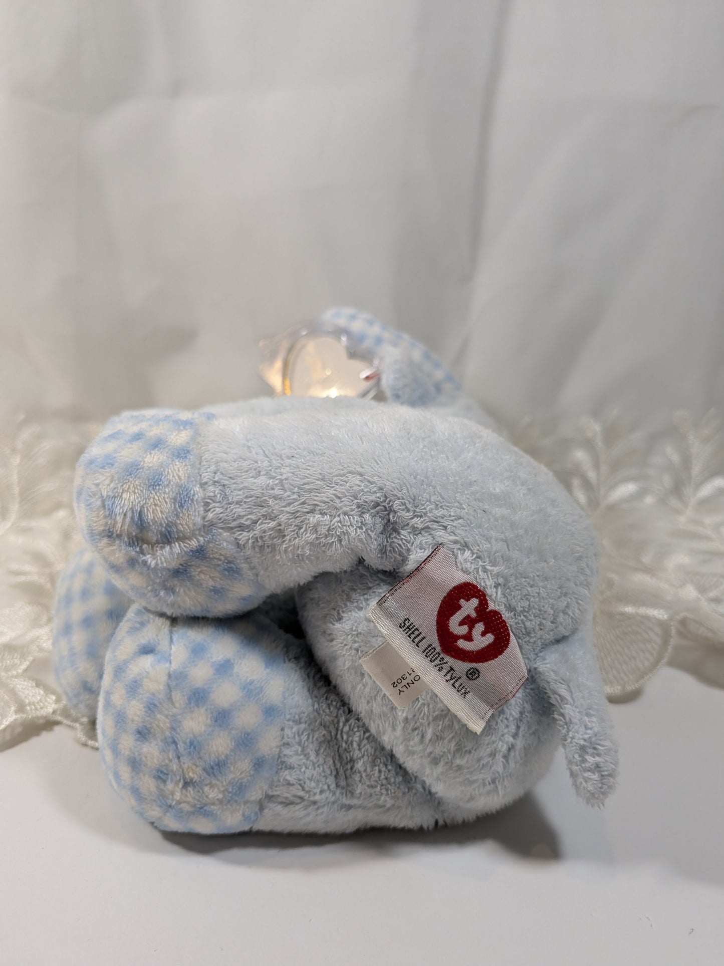 Ty Baby Collection - Twacks The Light Blue Moose (10in) Faded Tag - Vintage Beanies Canada