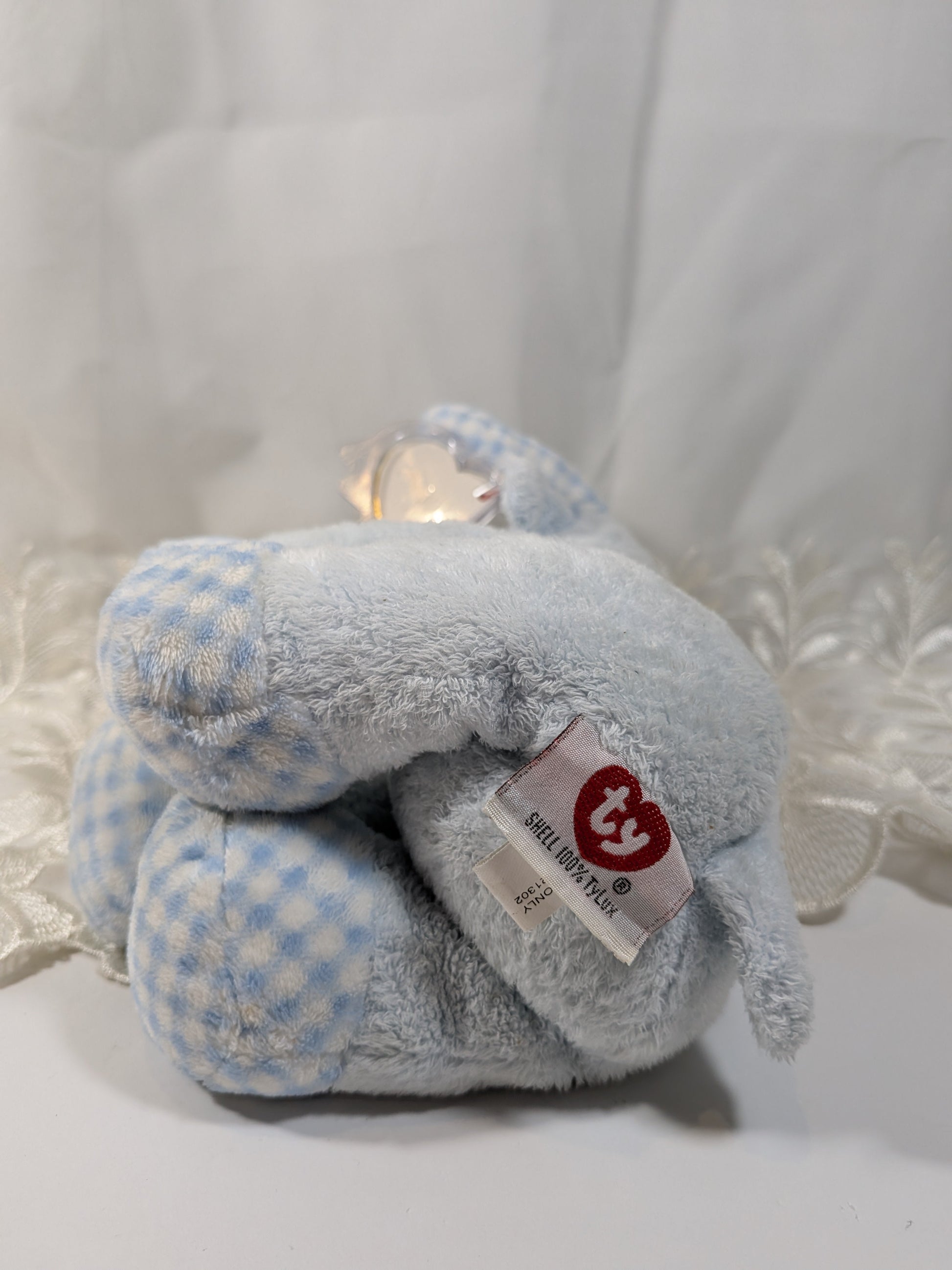 Ty Baby Collection - Twacks The Light Blue Moose (10in) Faded Tag - Vintage Beanies Canada