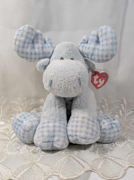 Ty Baby Collection - Twacks The Light Blue Moose (10in) Faded Tag - Vintage Beanies Canada