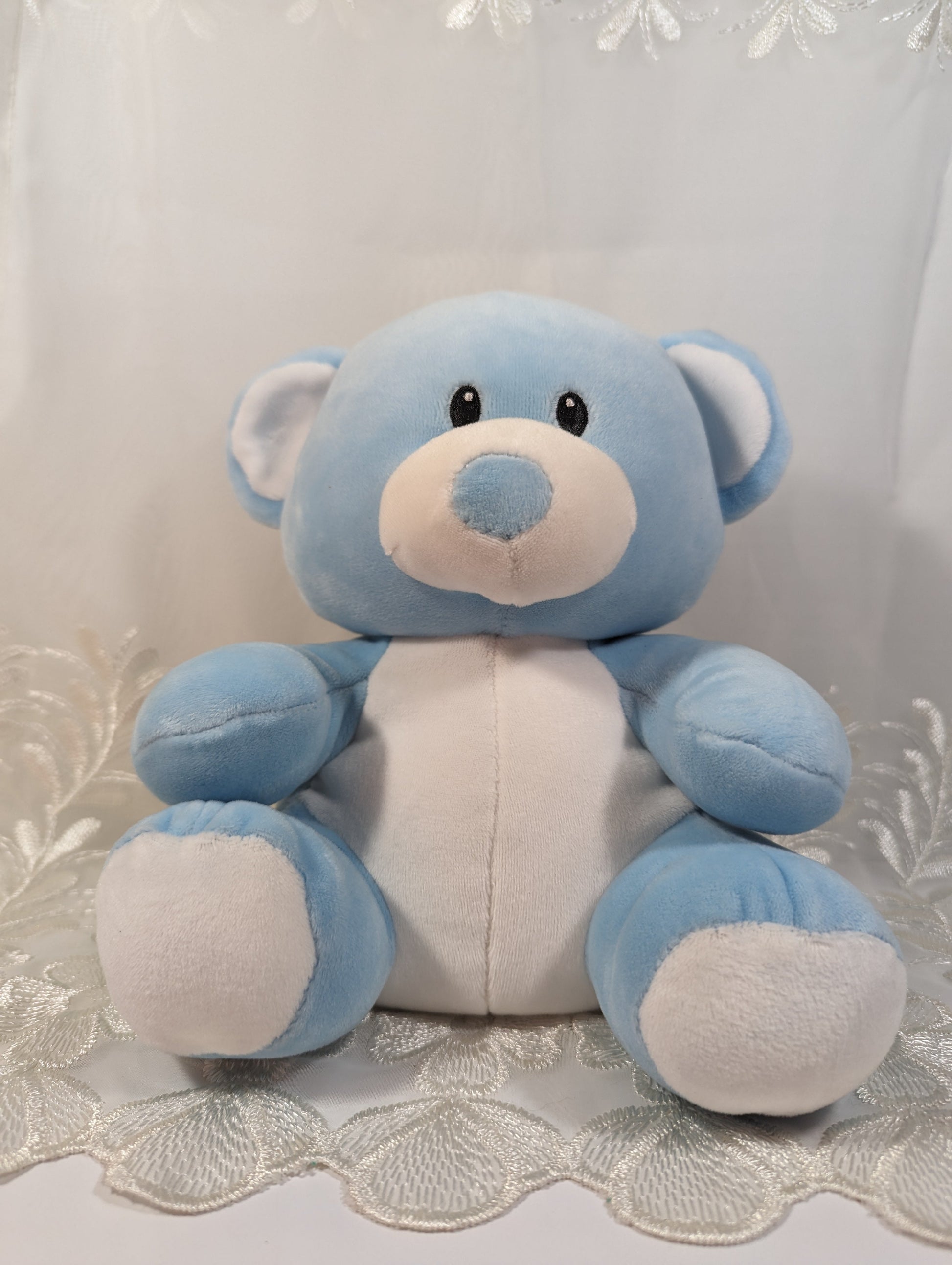 TY Baby Line - Lullaby the Adorable Blue Bear (8in) No Hang Tag - Vintage Beanies Canada