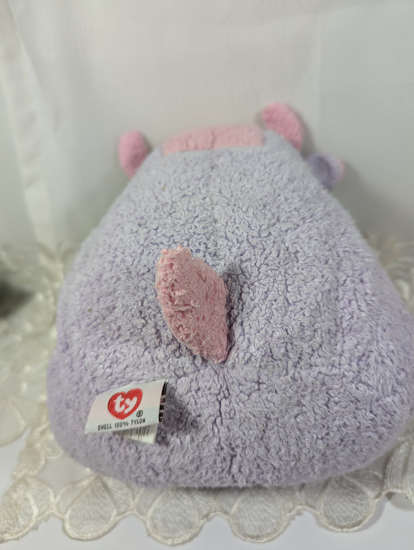 Ty Baby Pillow Pals Collection - Moocowbaby the Purple Cow *Rare* (11 in) No Tag - Vintage Beanies Canada