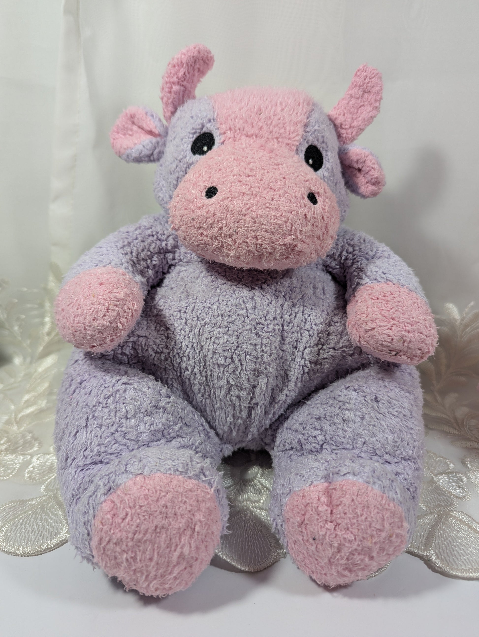 Ty Baby Pillow Pals Collection - Moocowbaby the Purple Cow *Rare* (11 in) No Tag - Vintage Beanies Canada