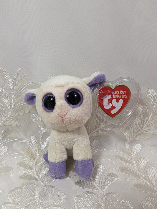 Ty Basket Beanie - Lily The Lamb (4in) - Vintage Beanies Canada