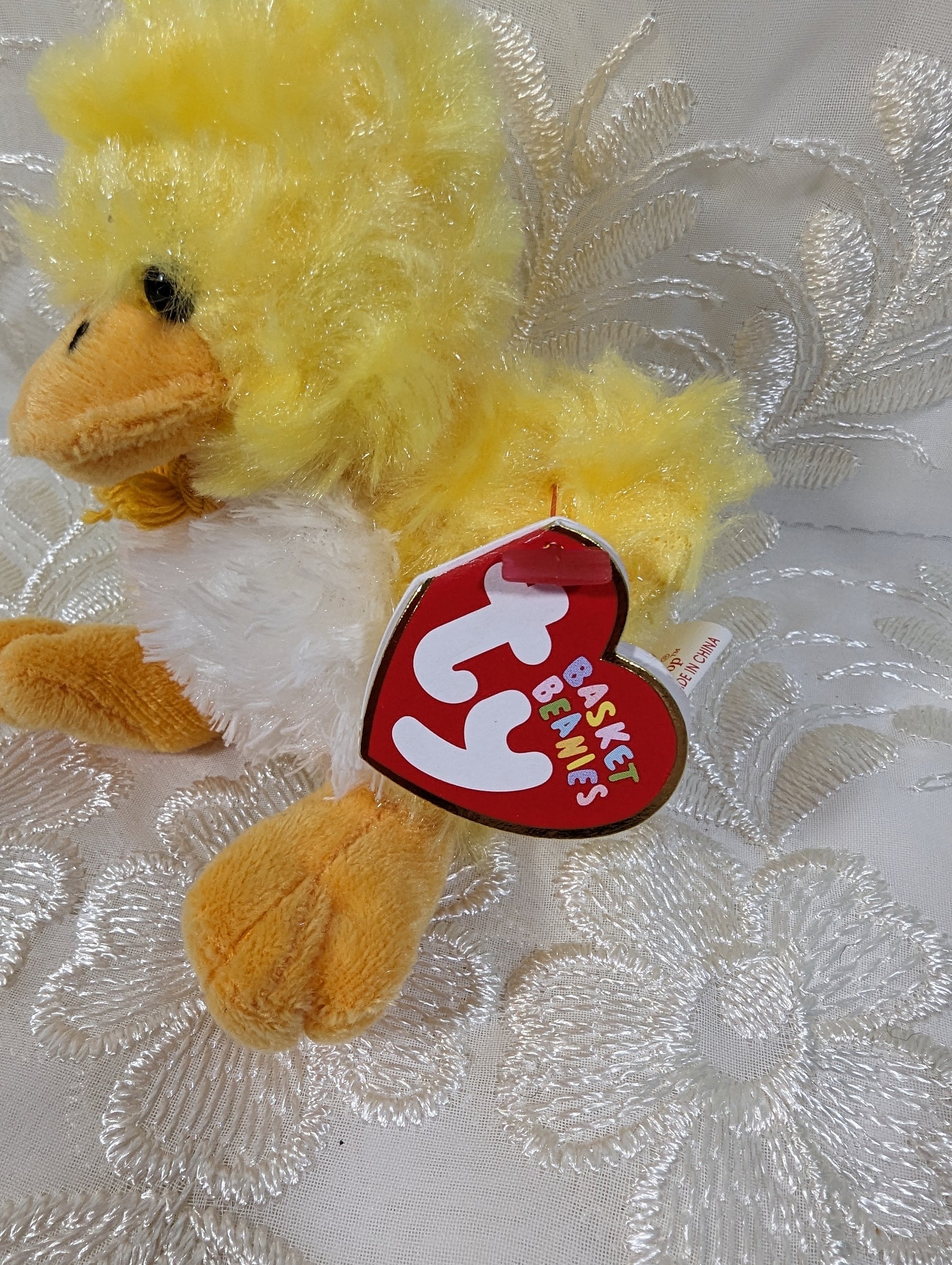 Ty Basket Beanies - Coop the chick (4in) *Tiny* - Vintage Beanies Canada