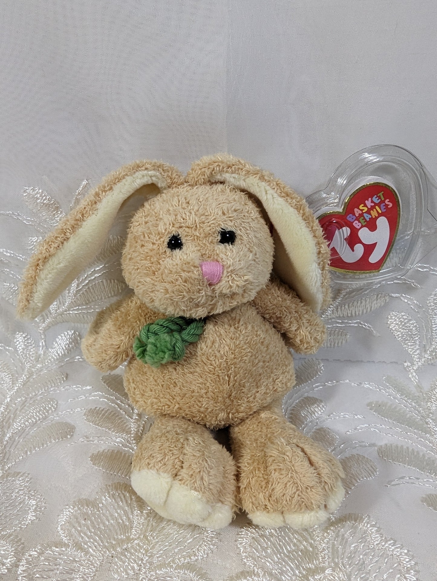 Ty Basket Beanies - Hopson The Bunny Rabbit (5in) *Tiny* - Vintage Beanies Canada