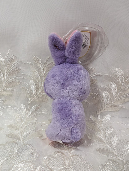 Ty Basket Beanies - Petunia The Purple Rabbit (5in) - Vintage Beanies Canada