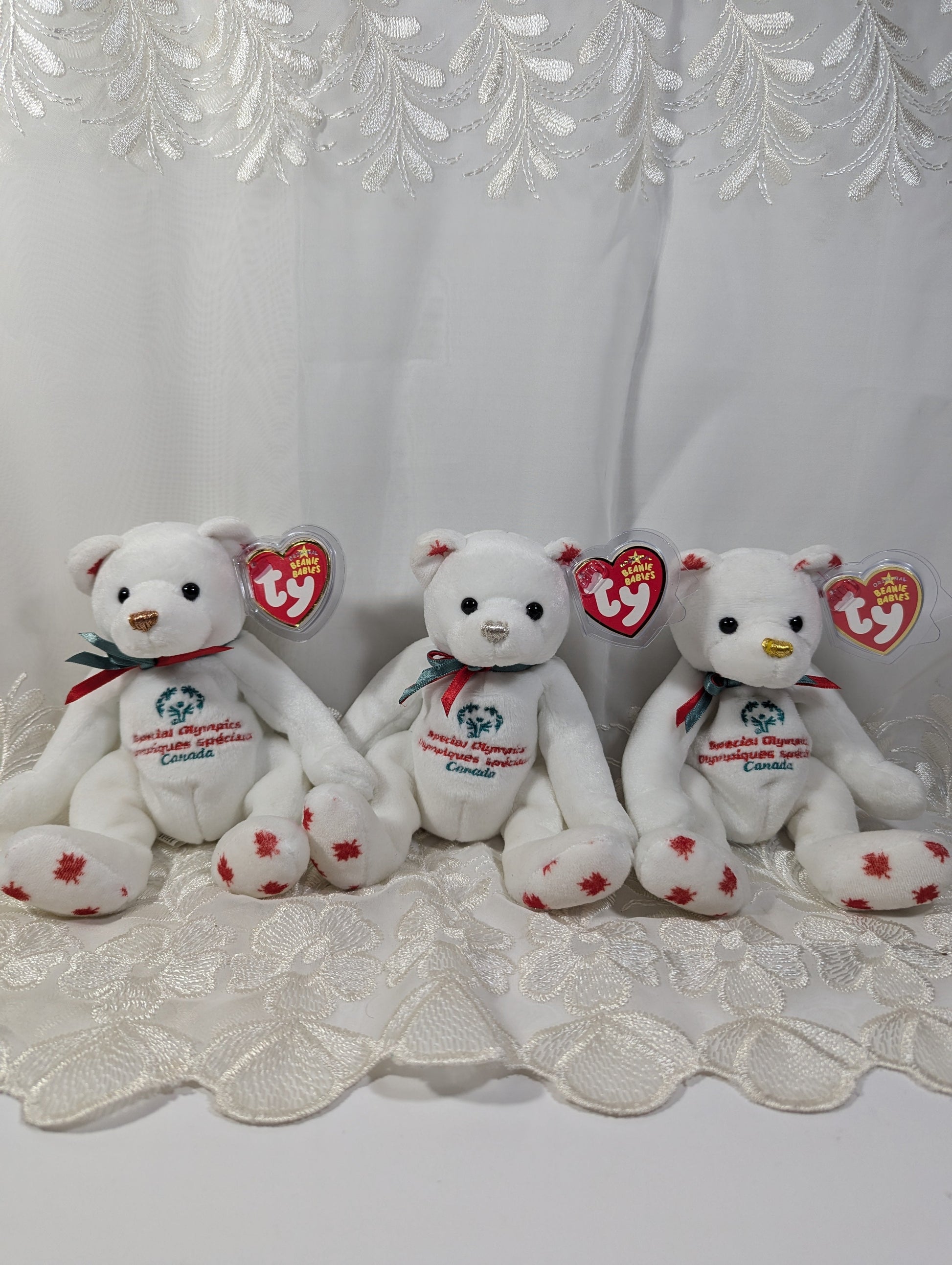 Ty Beanie Babies - Courageous, Courageousness, Courageously the Special Olympics Bears (7in) Sold As Set - Vintage Beanies Canada