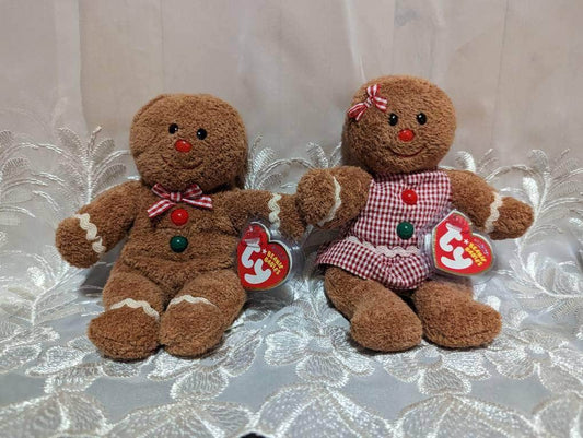 Ty Beanie Babies - Hansel and Gretel The Gingerbread Cookies (6.5in) Sold As Set - Vintage Beanies Canada