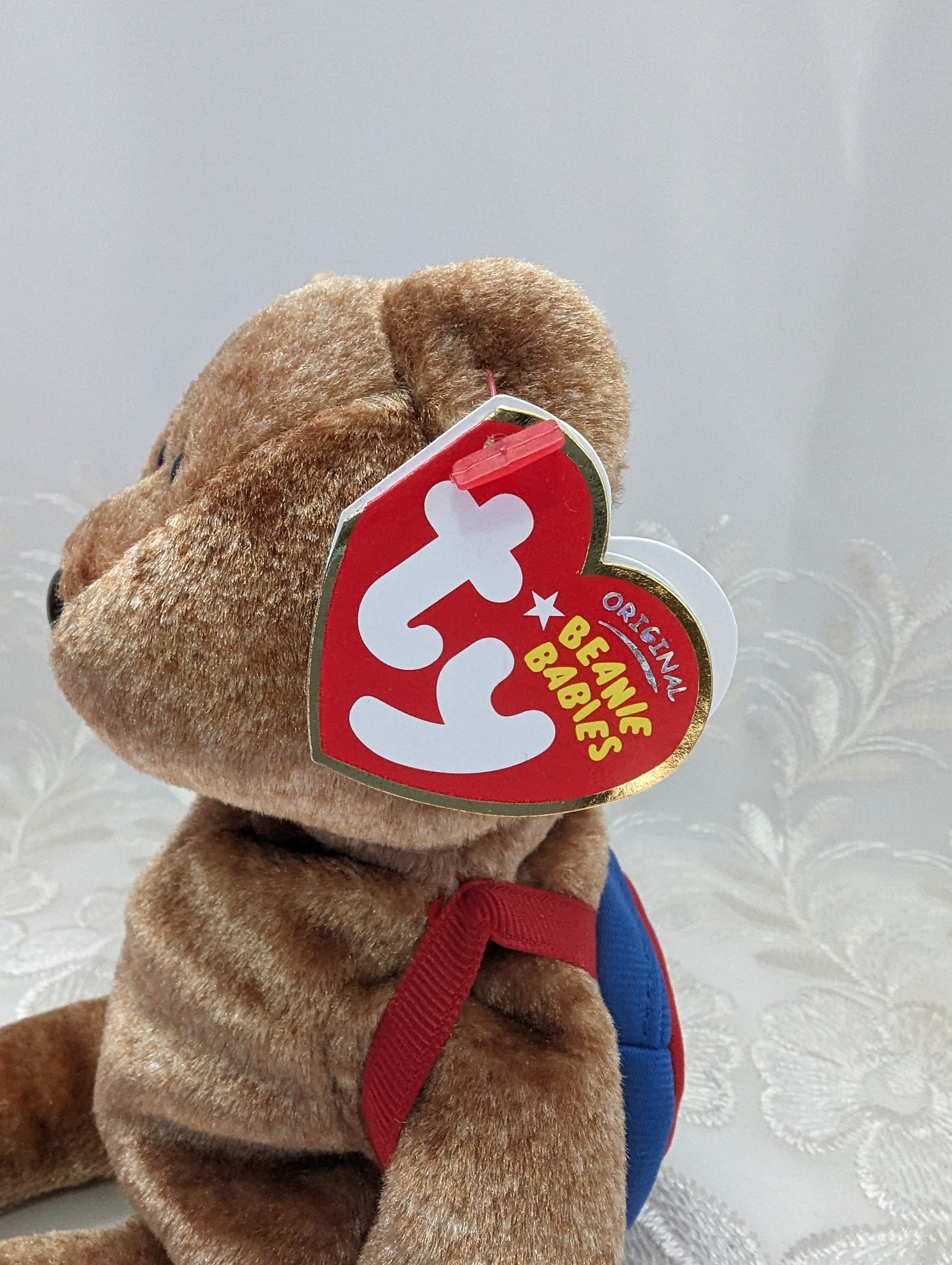 Ty Beanie Baby - 123's The Bear With Backpack - Back To School (8.5in) - Vintage Beanies Canada