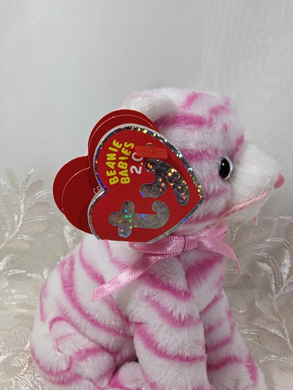 Ty Beanie Baby 2.0 - Purry The Pink Striped Cat (6 in) - Vintage Beanies Canada