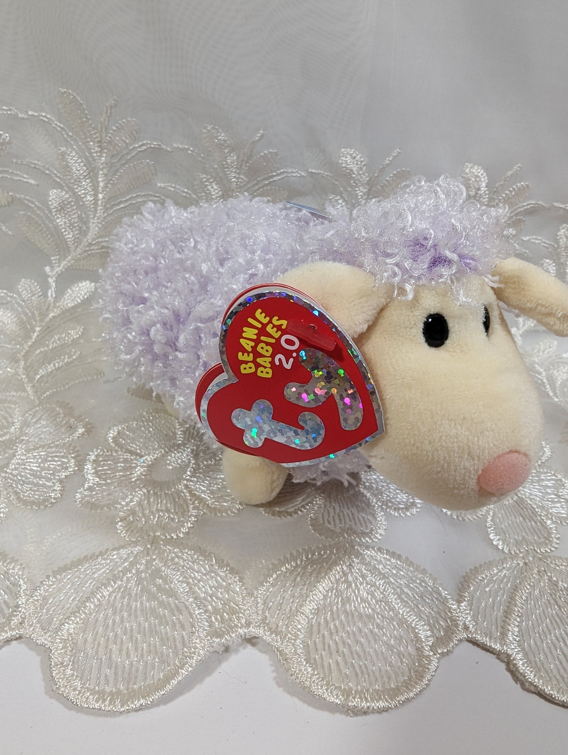 Ty Beanie Baby 2.0 - Shearsly The Purple Sheep (6in) - Vintage Beanies Canada