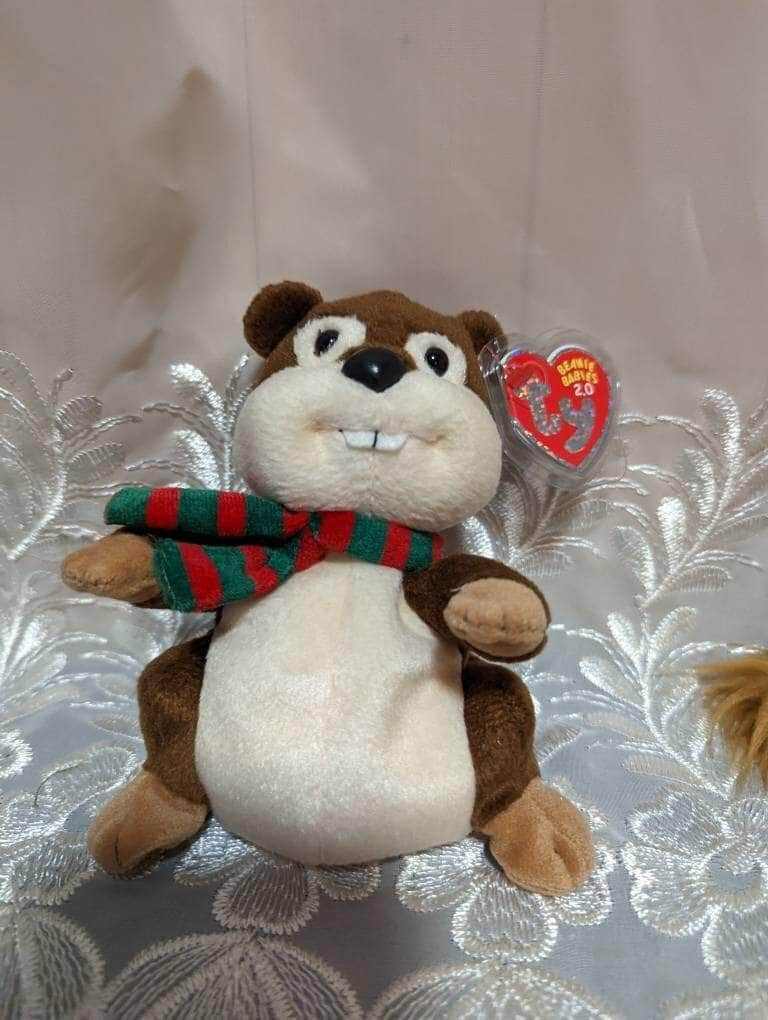 Ty Beanie Baby 2.0 - Yule The Beaver (6in) - Vintage Beanies Canada