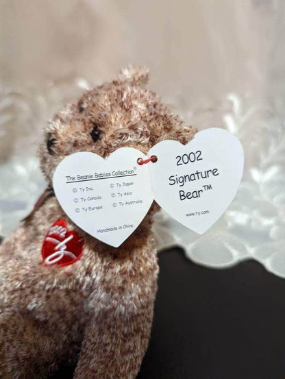 Ty Beanie Baby - 2002 Signature Bear (8.5in) - Vintage Beanies Canada