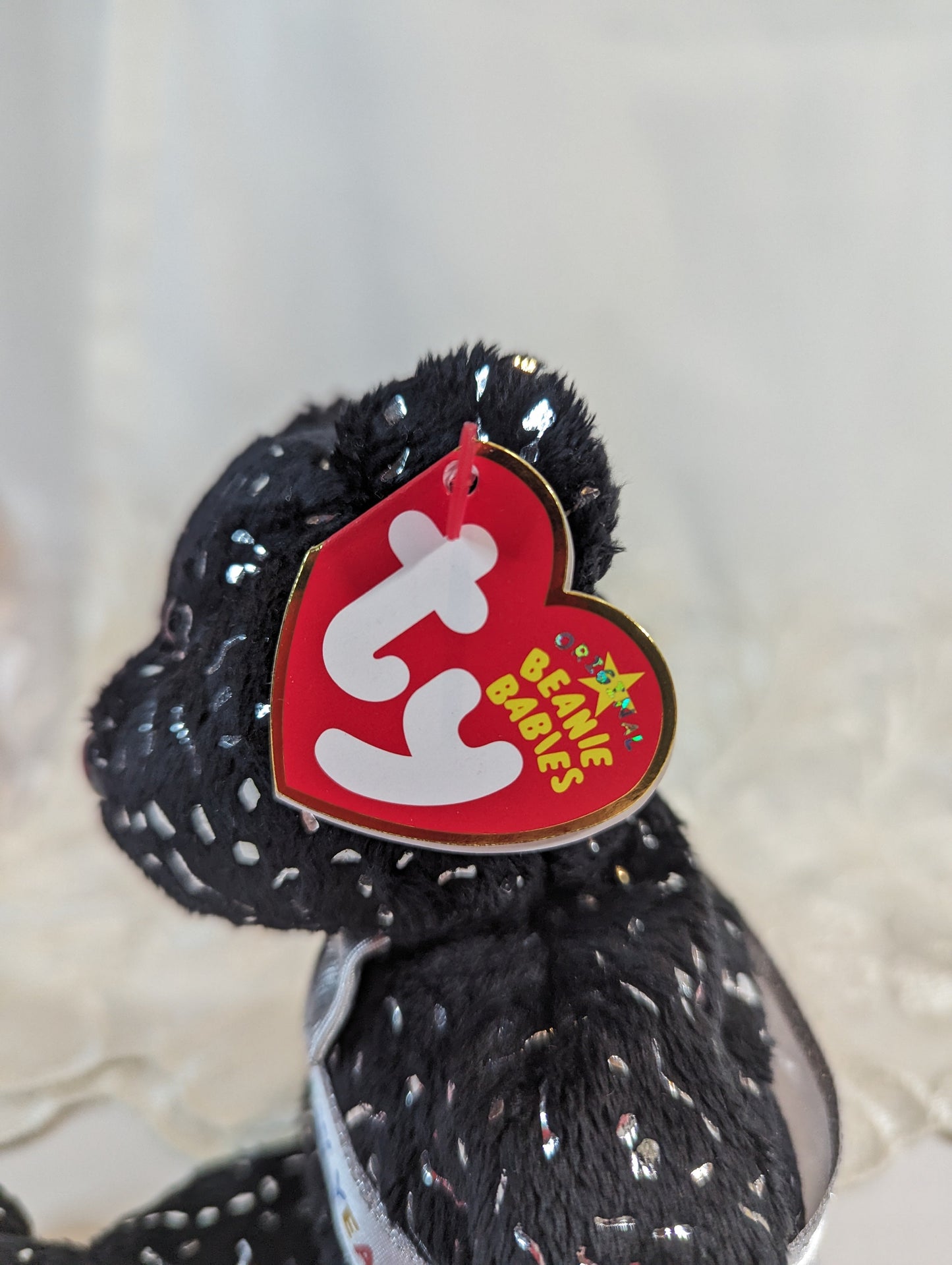 Ty Beanie Baby - 2007 New Year's Bear (8.5in) Black Version - Vintage Beanies Canada