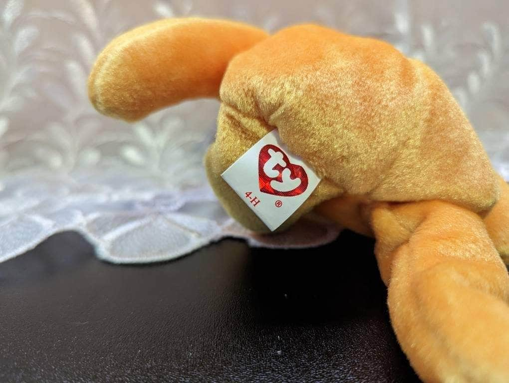 Ty Beanie Baby - 4-H The Yellow Bear With The Four-leaf Clover (8.5in) - Vintage Beanies Canada