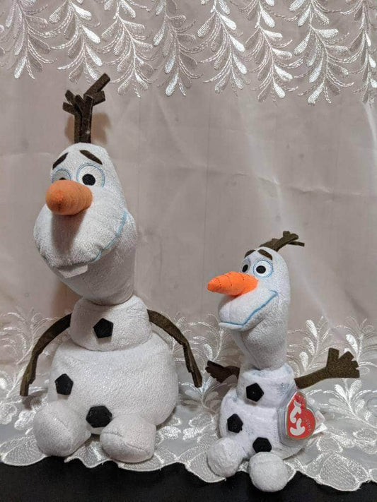 Ty Beanie Baby (7in) + Beanie Buddy (13in) - Olaf The Snowman From Frozen 2 (Sold As Set) - Vintage Beanies Canada