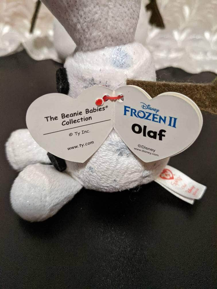 Ty Beanie Baby (7in) + Beanie Buddy (13in) - Olaf The Snowman From Frozen 2 (Sold As Set) - Vintage Beanies Canada