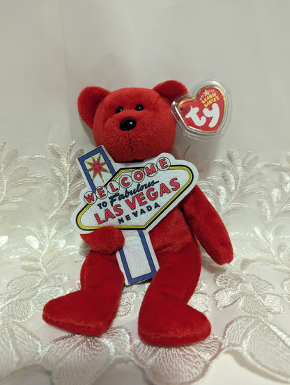 Ty Beanie Baby - Aces The Las Vegas Bear (8.5in) - Vintage Beanies Canada