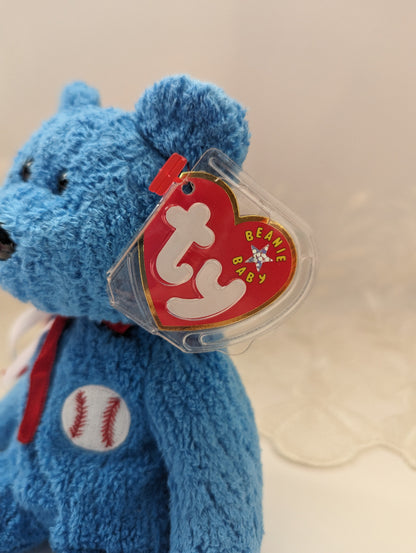 Ty Beanie Baby - Addison The baseball Bear (8.5in) - Vintage Beanies Canada