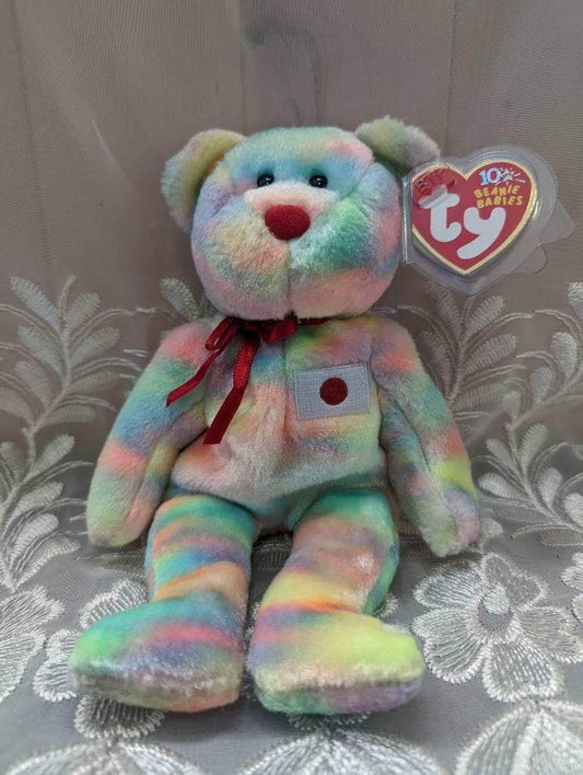 Ty Beanie Baby - Ai The Multi-colored Teddy Bear - Japanese Exclusive Asia-pacific Collection (8in) - Vintage Beanies Canada