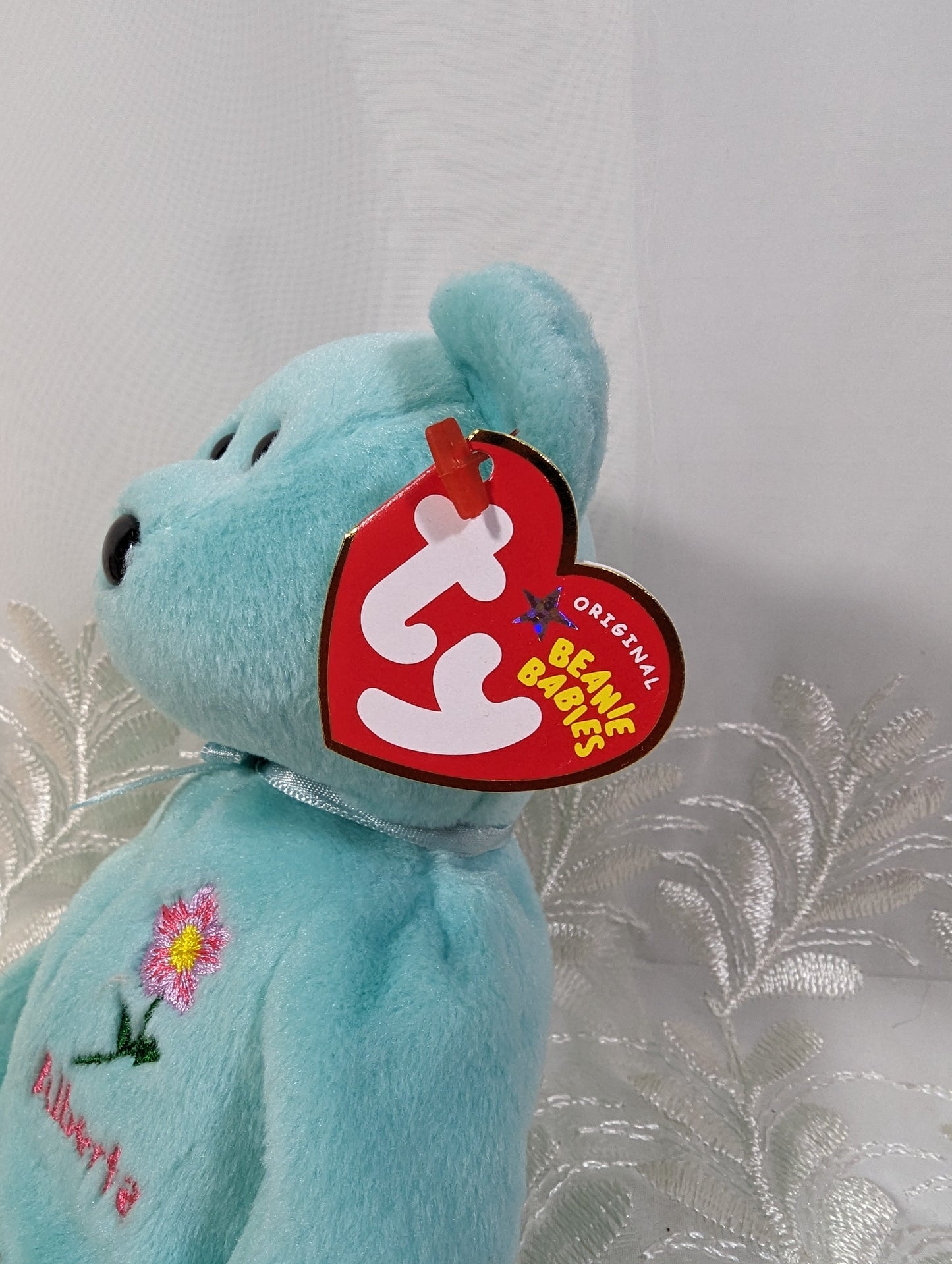 Ty Beanie Baby - Alberta wild Rose the Bear (8.5in) Canada Show Exclusive - Vintage Beanies Canada