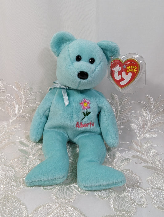 Ty Beanie Baby - Alberta wild Rose the Bear (8.5in) Canada Show Exclusive - Vintage Beanies Canada