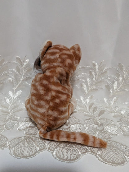 Ty Beanie Baby - Amber The Orange Tabby Cat (6in) - Vintage Beanies Canada