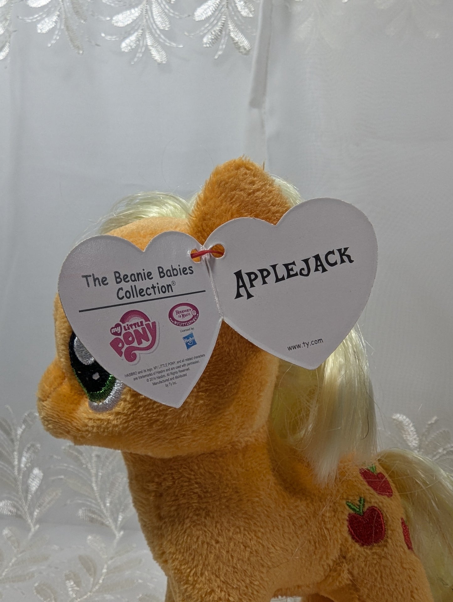 Ty Beanie Baby - Applejack the Orange Pony from My Little Pony (7in) - Vintage Beanies Canada