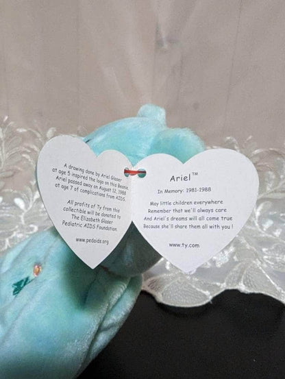 Ty Beanie Baby - Ariel the Beautiful Turquoise Bear (8.5in) - Vintage Beanies Canada