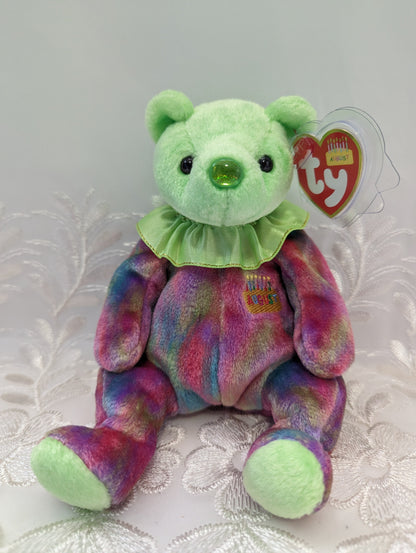 Ty Beanie Baby - August The Clown Birthday Bear (6in) - Vintage Beanies Canada