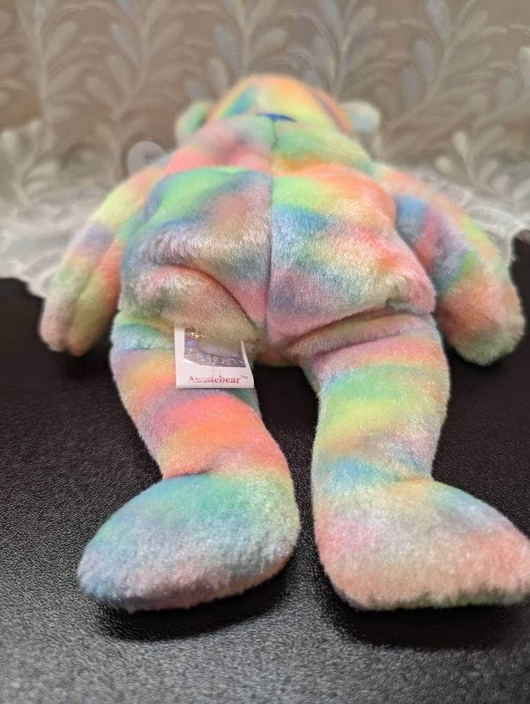 Ty Beanie Baby - Aussiebear The Multi-colored Bear Australian Exclusive Asia-pacific Collection (8.5in) - Vintage Beanies Canada