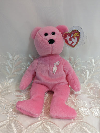 Ty Beanie Baby - Aware The Pink Breast Cancer Awareness Bear (8.5in) - Vintage Beanies Canada