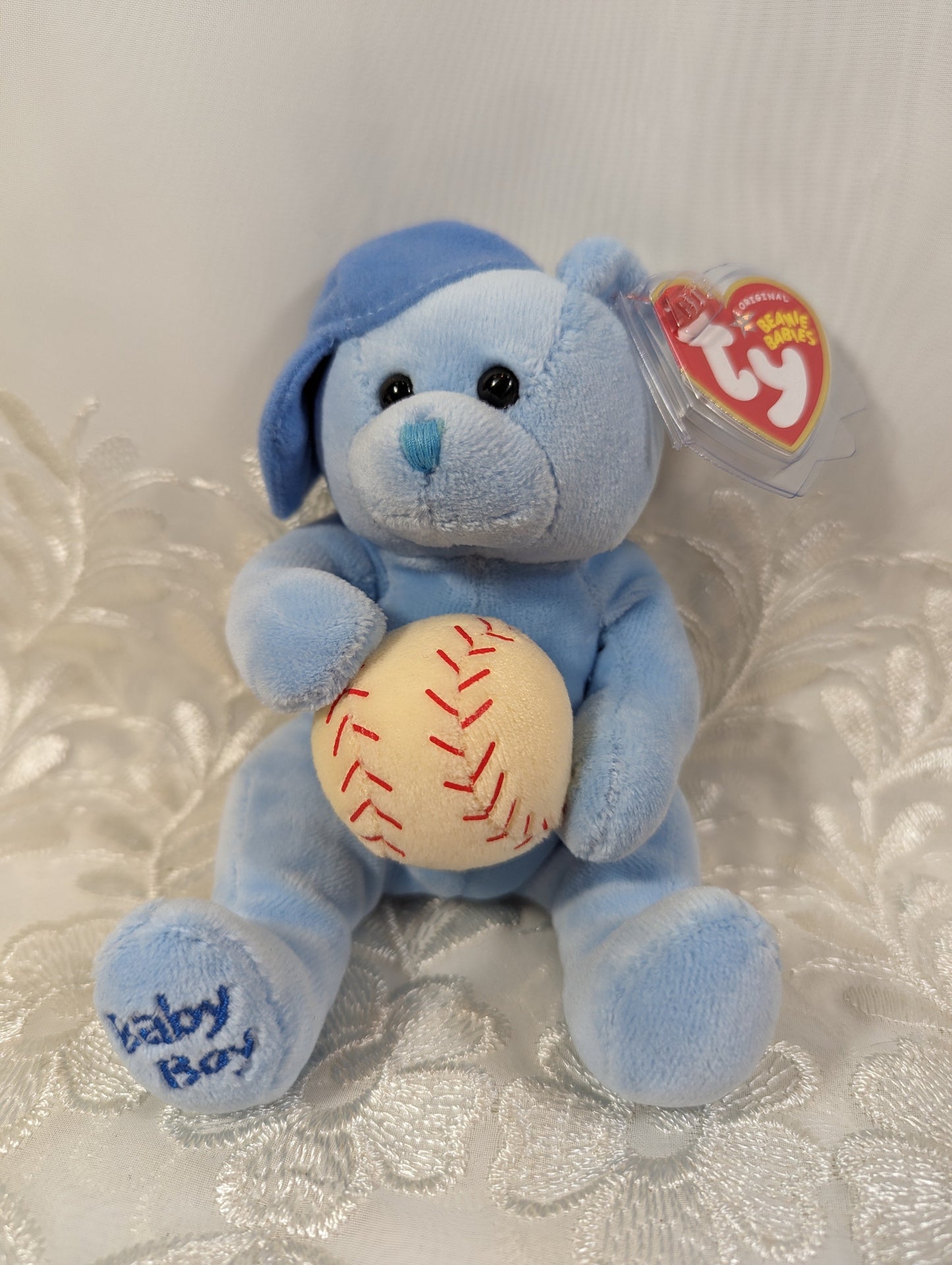 Ty Beanie Baby - Baby Boy The Blue Bear (7in) - Vintage Beanies Canada