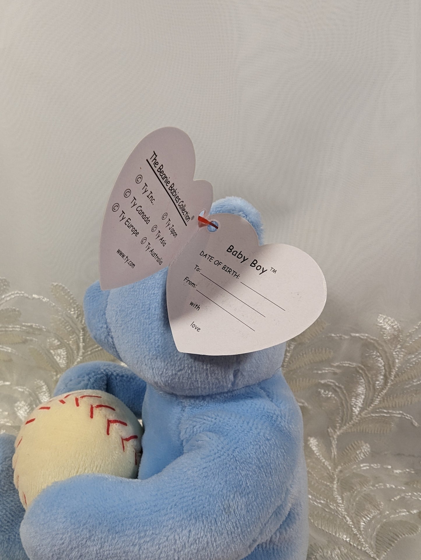 Ty Beanie Baby - Baby Boy The Blue Bear (7in) - Vintage Beanies Canada