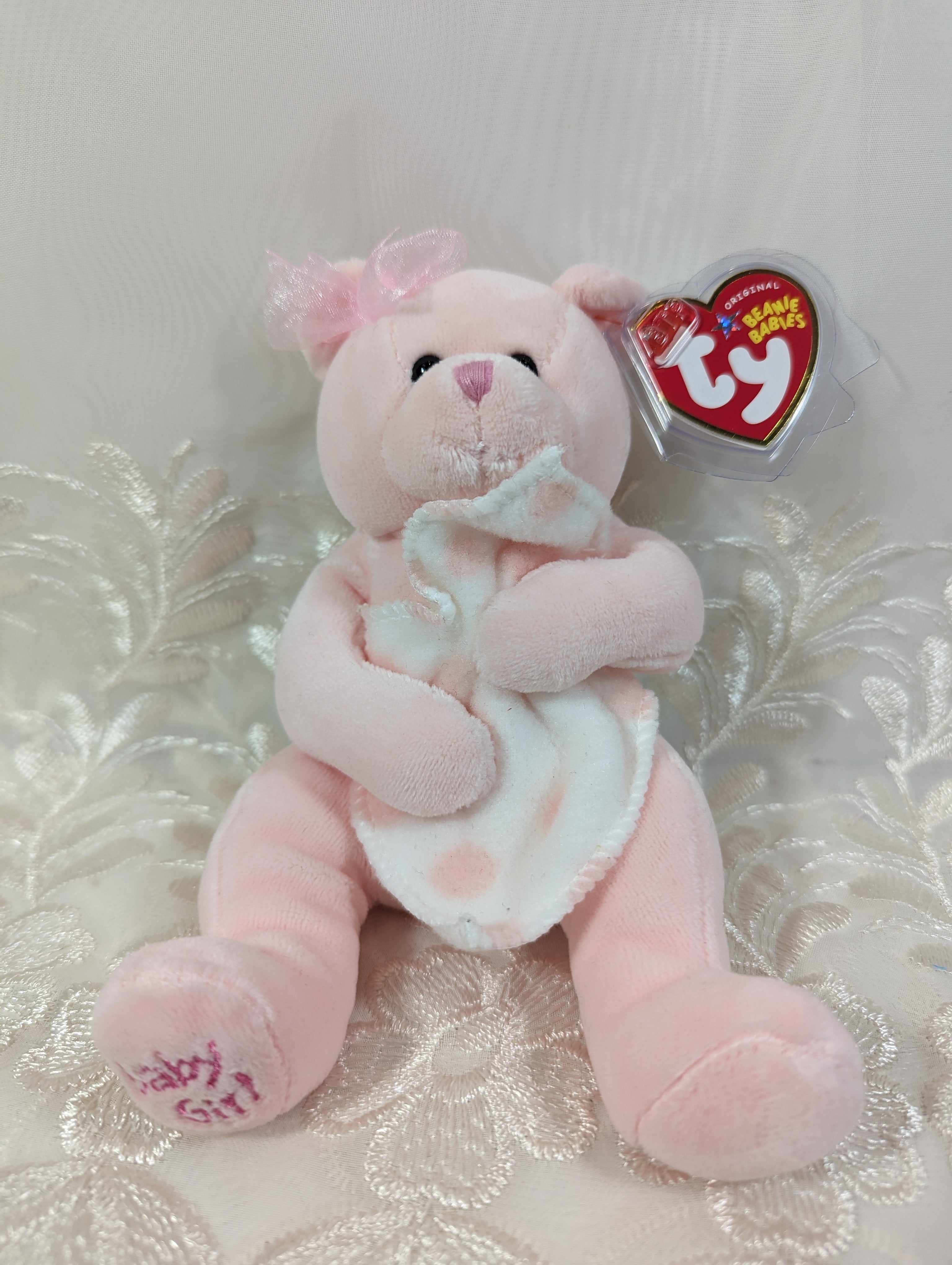 Ty Beanie Baby Baby Girl The Pink Bear 7 in Vintage Beanies Canada