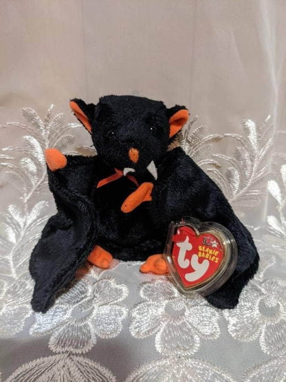 Ty Beanie Baby - BAT-e The Black And Orange Halloween Bat (4.5in) - Vintage Beanies Canada