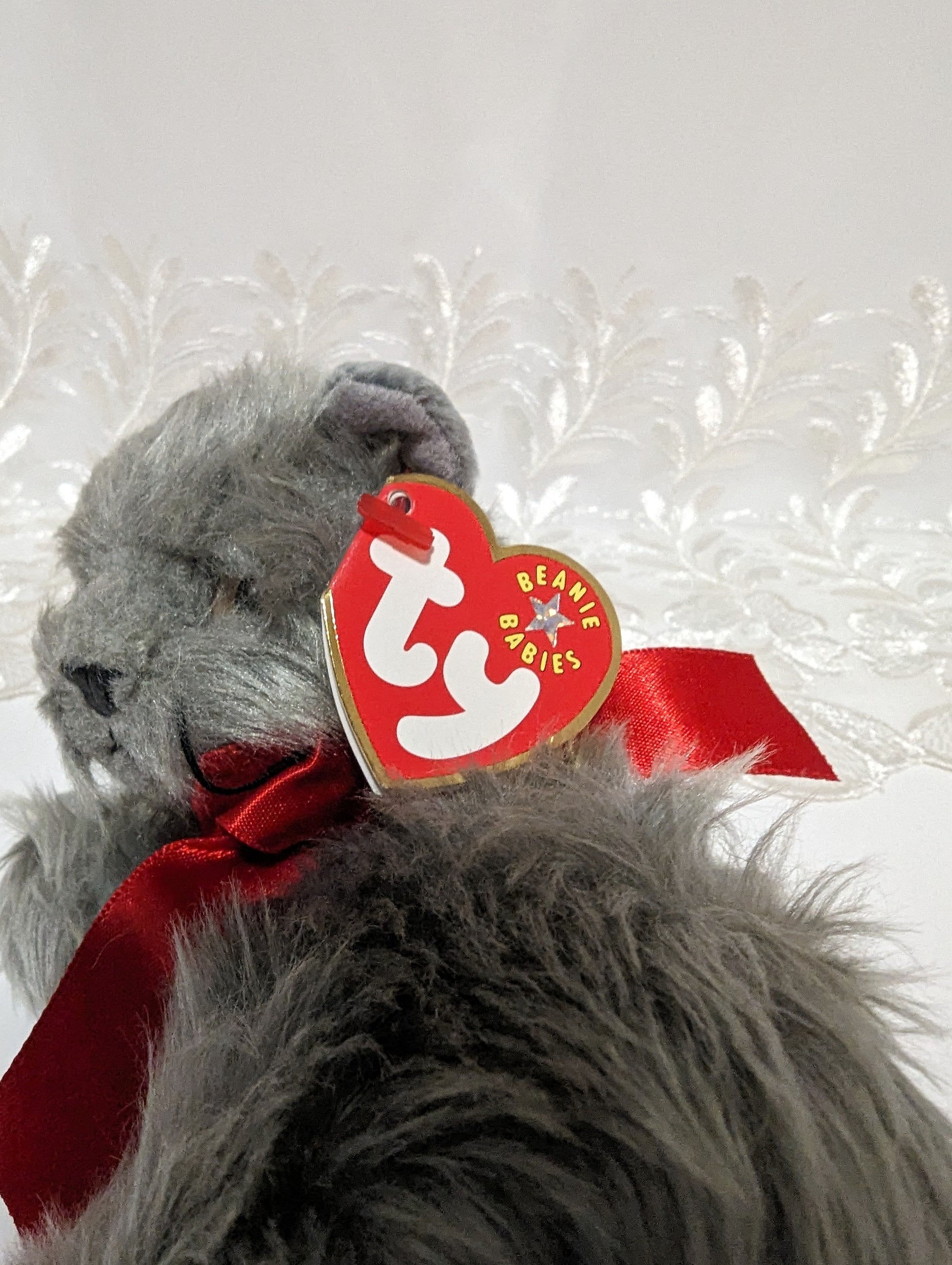 Ty Beanie Baby - Beani The Fluffy Gray Cat (8in) - Vintage Beanies Canada