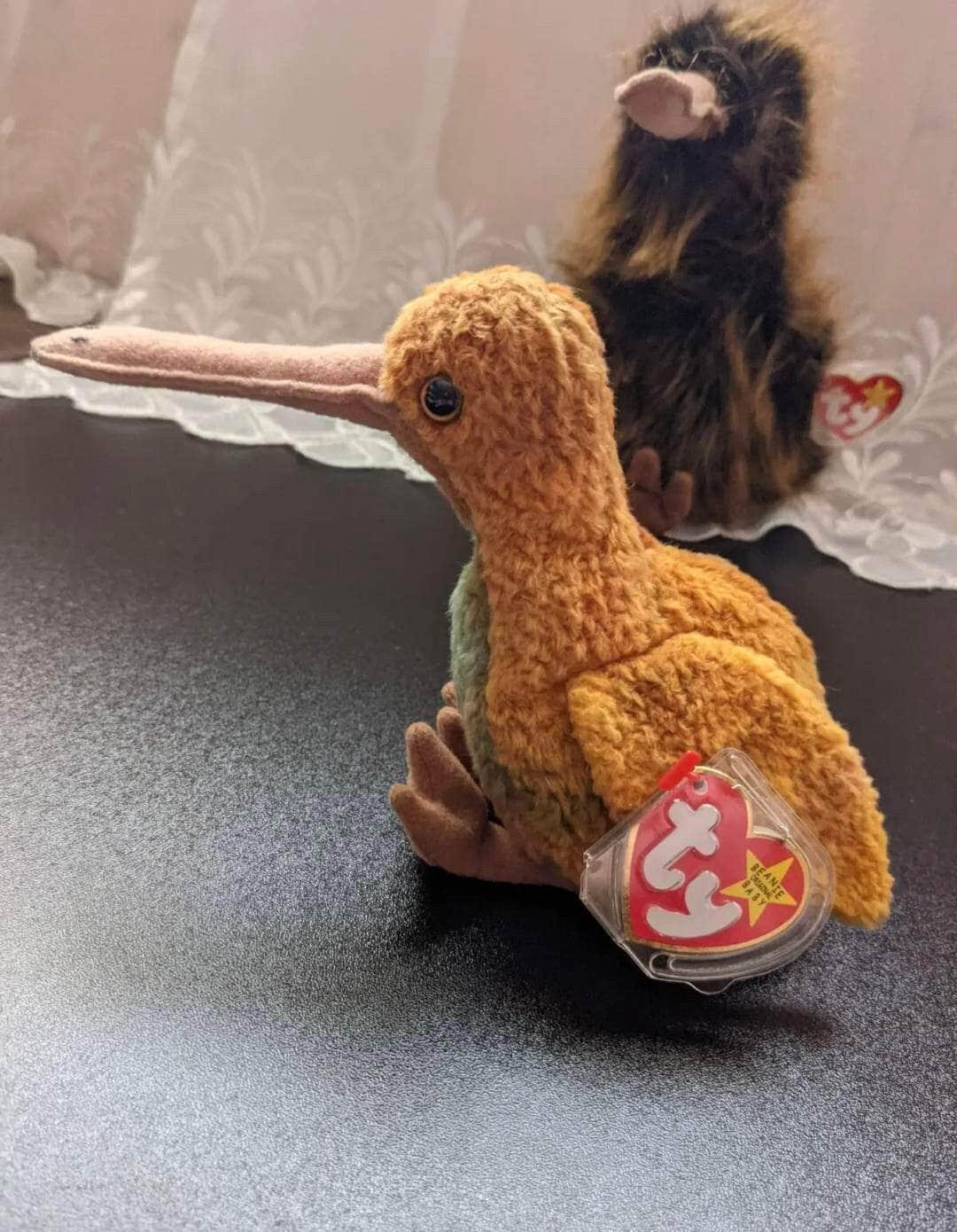 Ty Beanie Baby + Beanie Buddy - Beak The Kiwi Bird (Sold As Set) - Vintage Beanies Canada