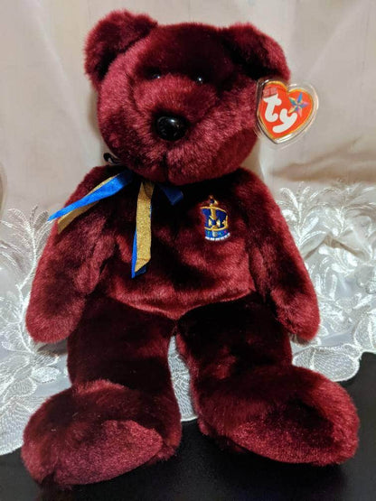 Ty Beanie Baby + Beanie Buddy - Buckingham The Burgundy Bear Lot - Near Mint (Sold As Pair) - Vintage Beanies Canada