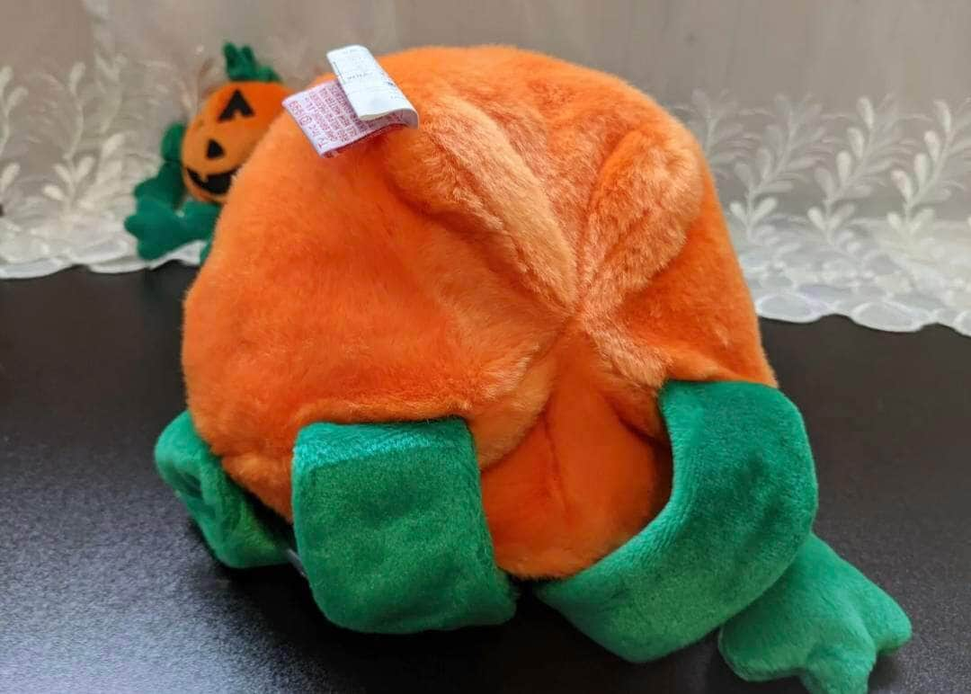 Ty Beanie Baby + Beanie Buddy Halloween lot - Pumpkin The Halloween Pumpkin - Near Mint (Sold As Pair) - Vintage Beanies Canada