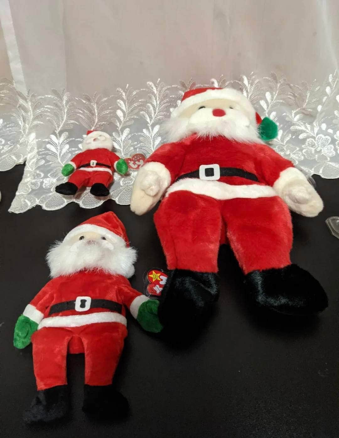 Ty Beanie Baby + Beanie Buddy + Jingle Beanie - Santa Claus Christmas Lot (Sold As Set). - Vintage Beanies Canada