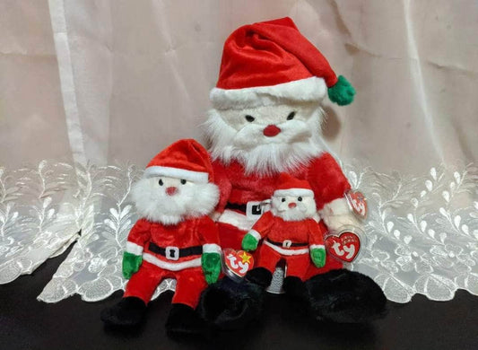 Ty Beanie Baby + Beanie Buddy + Jingle Beanie - Santa Claus Christmas Lot (Sold As Set). - Vintage Beanies Canada