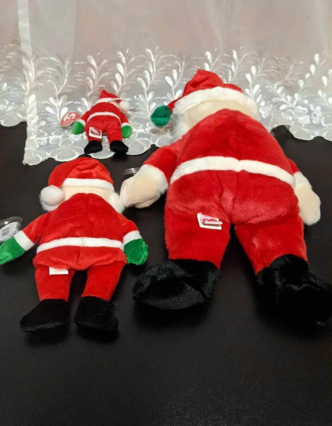 Ty Beanie Baby + Beanie Buddy + Jingle Beanie - Santa Claus Christmas Lot (Sold As Set). - Vintage Beanies Canada