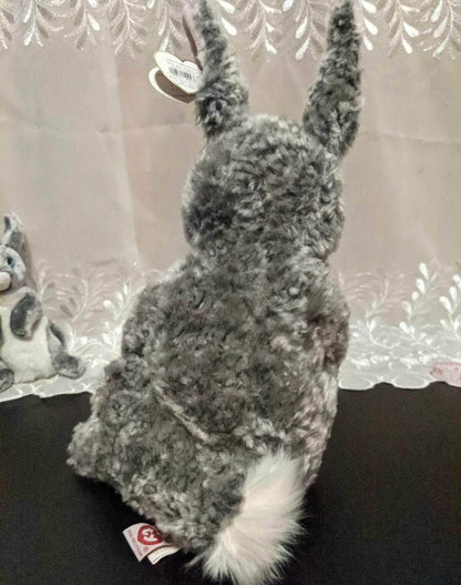 Ty Beanie Baby + Beanie Buddy lot - Hopper The Gray Bunny Rabbit (Sold As Set) - Vintage Beanies Canada